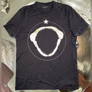Givenchy Black Tee with Shark Jaw Graphic